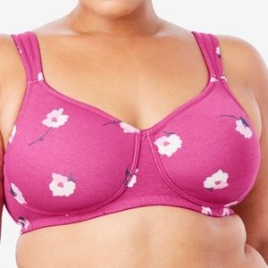 COTTON WIRELESS T-SHIRT BRA BY COMFORT CHOICE®